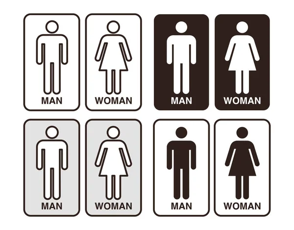 Toilet Mark Pictogram Vector Illustration Men Women Icon — Stok Vektör