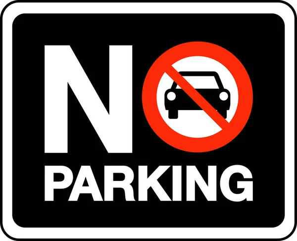 Parking Sign Vector Illustration Pictogram Prohibition Parking — Stock Vector