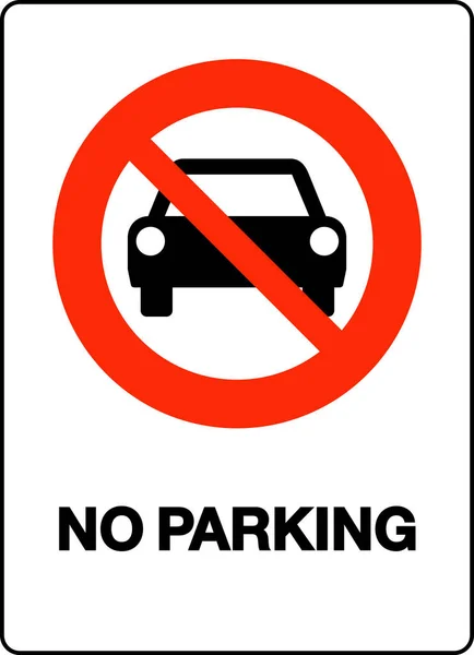 Parking Sign Vector Illustration Pictogram Prohibition Parking — Stock Vector