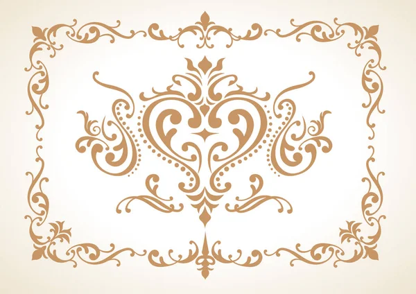 Vintage Decoration Elements Decorative European Design Frame Vector Illustration — Wektor stockowy