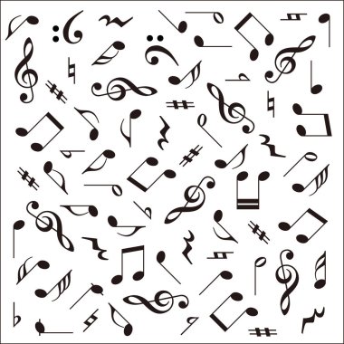 Musical Note background, Vector illustration / musical note icon set