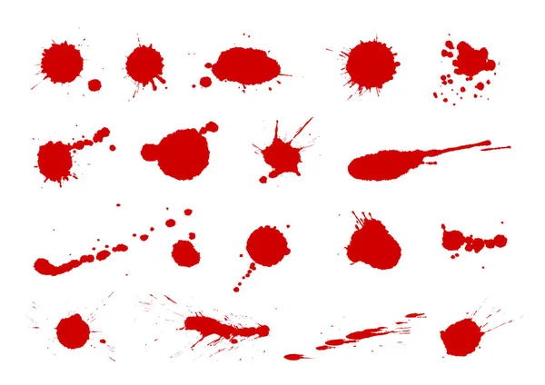 Blood Splatters Collection Vector Illustration — Stockvektor
