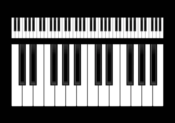 Piano Keyboard Vector Illustration Symbol Classical Concert Arts Culture Entertainment — Stock vektor