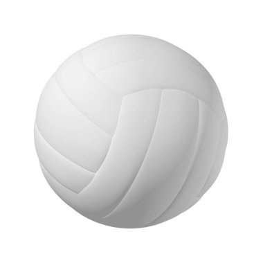 Beyaz Arkaplan 'da voleybol izole edilmiş. 3B Görüntü.