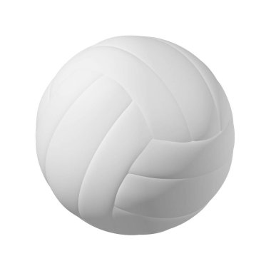 Beyaz Arkaplan 'da voleybol izole edilmiş. 3B Görüntü.