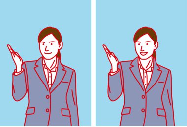 İş kadını rehberliği, Vektör illüstrasyonu