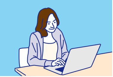 Dizüstü bilgisayarla çalışan kadın, Vektör illüstrasyonu