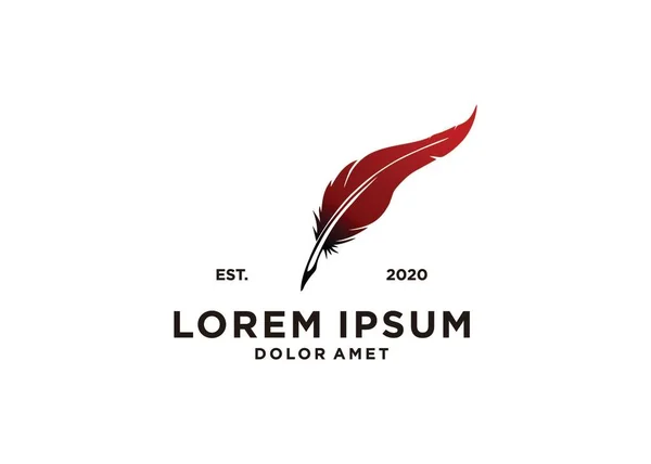 Renkli tüy logosu çizim tasarımı