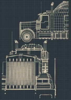 Büyük kamyon çizimler