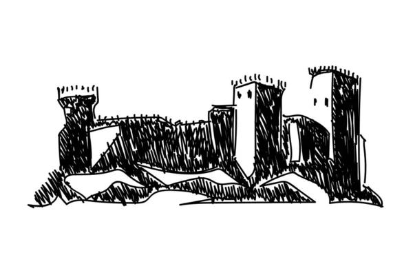 Croquis de la forteresse — Image vectorielle