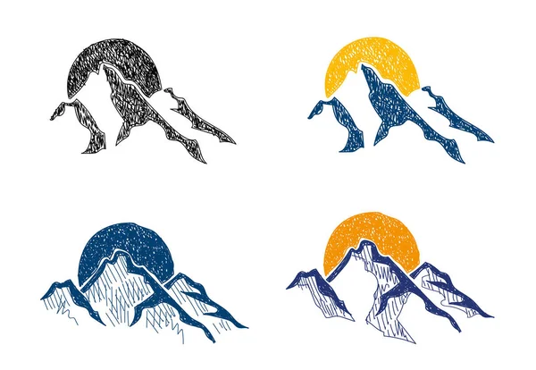 Croquis des montagnes — Image vectorielle