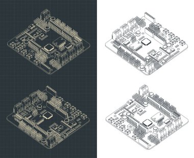 Bir Arduino RoMeo V2 robot kontrolörünün vektör illüName