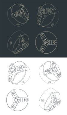 Chuck Çizimlerinin biçimlendirilmiş vektör çizimleri
