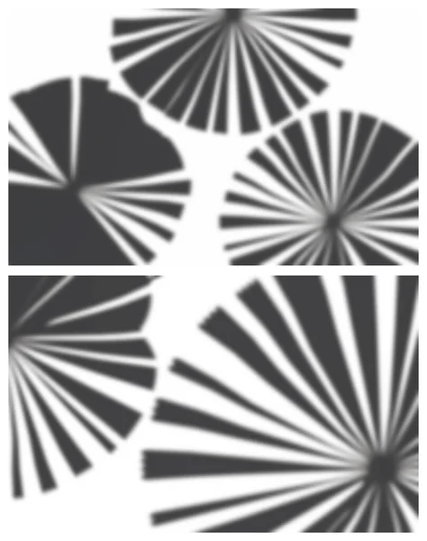 丸いヤシの葉の現実的な影のベクトルイラストのセット — ストックベクタ