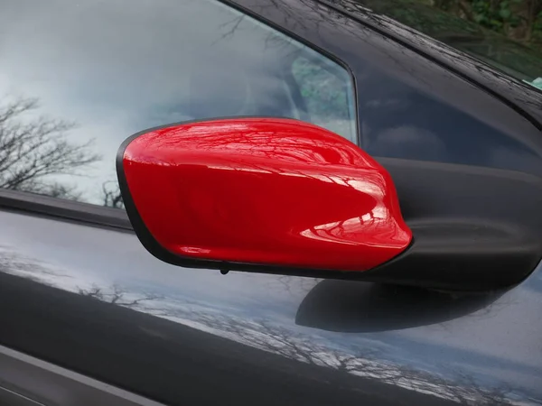 Red Rear Mirror Right Side — Stock Photo, Image