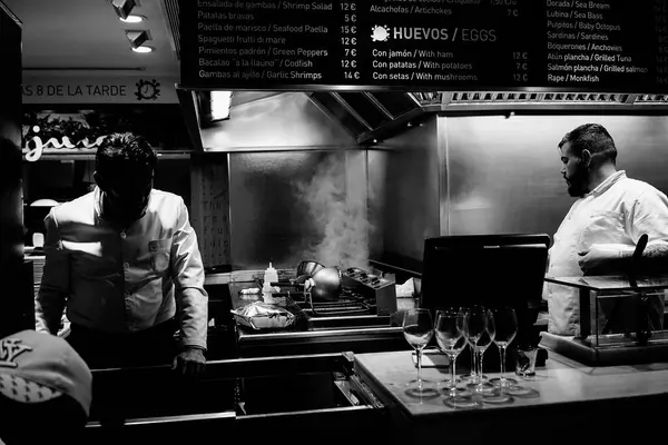 Trh Boqueria Barceloně Španělsko — Stock fotografie