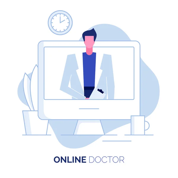 Ilustração médico on-line 1 — Vetor de Stock