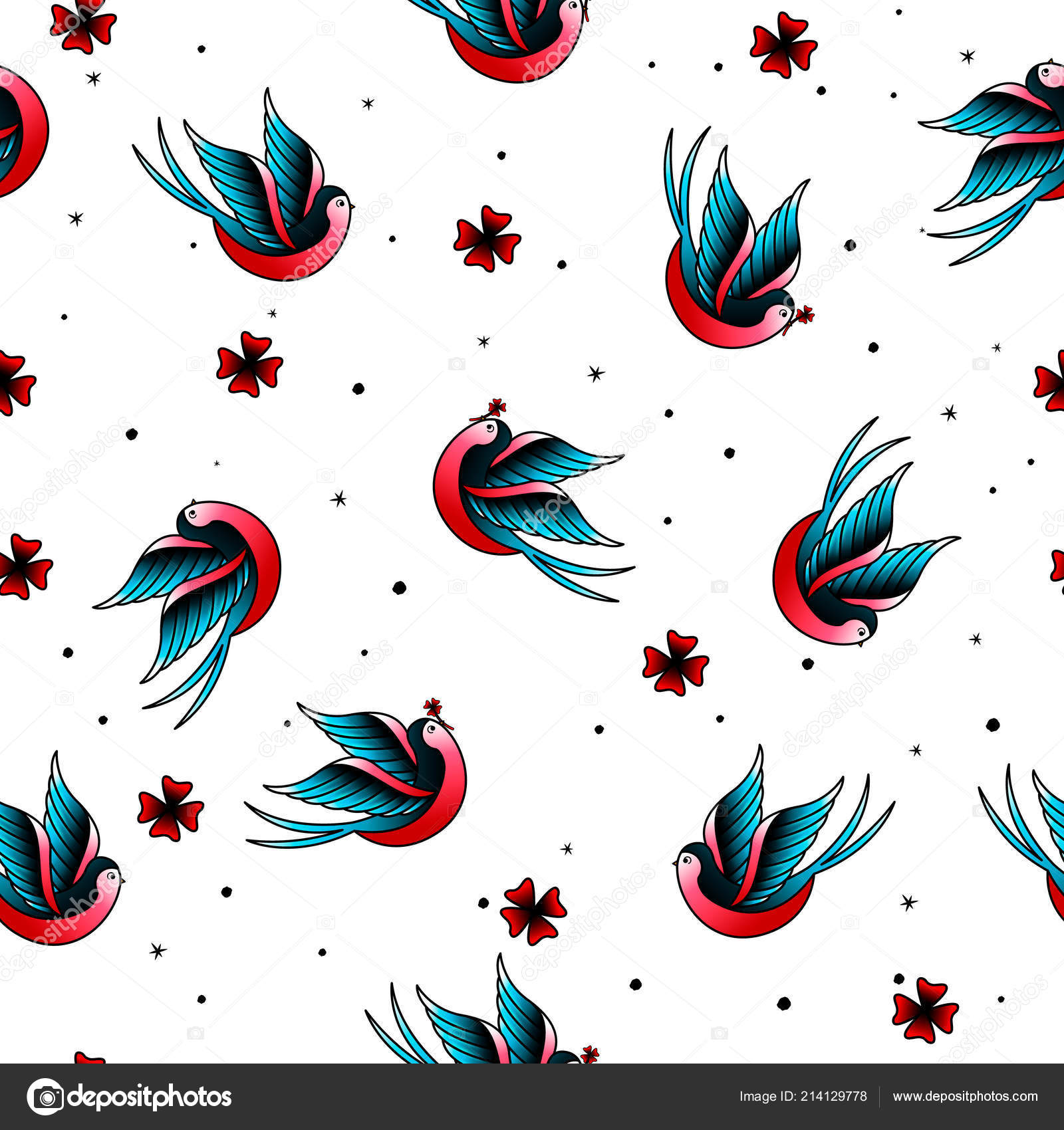 Motif De Tatouage Old School 2 Image Vectorielle Stacyt