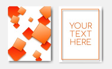 Modern trendy banner concept with geometric pattern blue square elements and text copy space,mockup web online design.Abstract minimalistic memphis cover page,flyer,brochure template