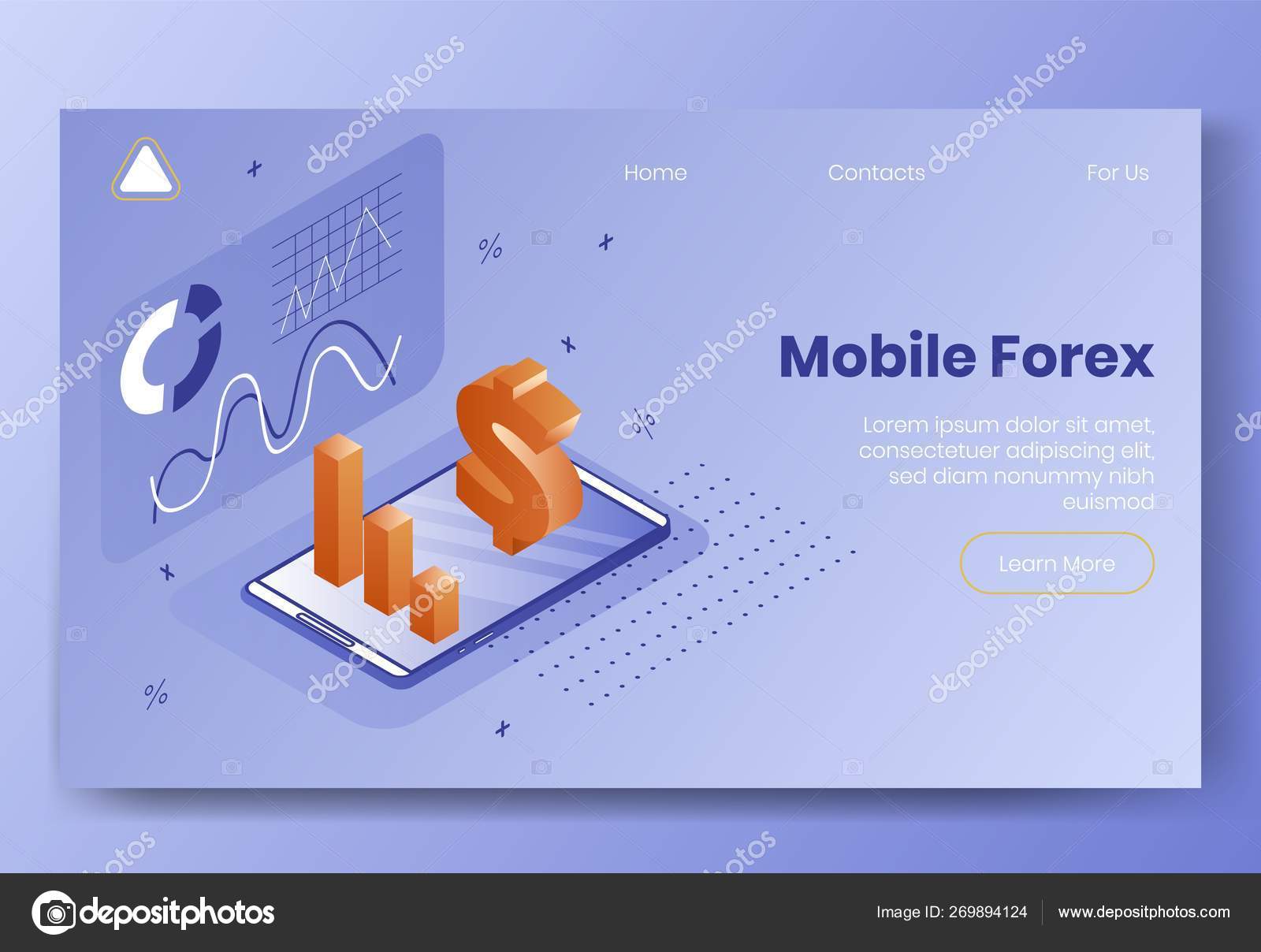 Digital Isometric Design Concept Scene Of Mobile Forex App 3d Icons - 