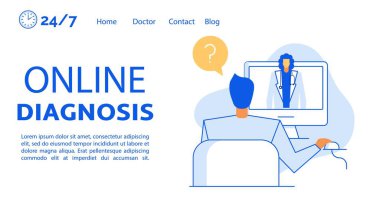 Online teşhis servisi iniş sayfası kavramı