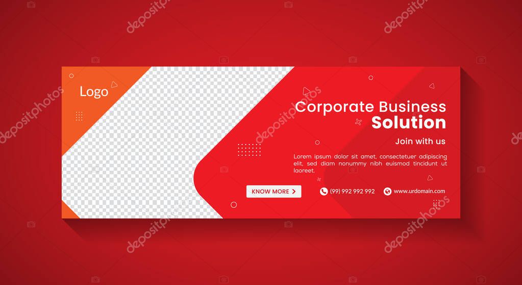corporate business facebook cover or web banner template