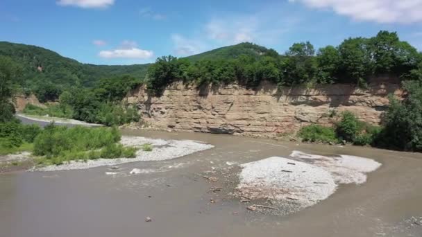 Westelijke Kaukasus Kamennomostky Dorp Belaya Rivier Zomer — Stockvideo