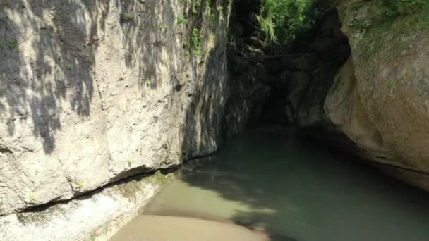 Westkaukasus Der Fluss Belaya Ist Teil Der Kamennomostsky Schlucht — Stockvideo