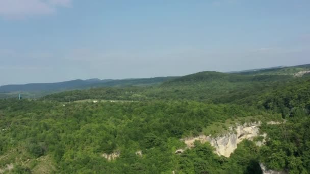 Westkaukasus Mischoko River Gorge Ansichten Des Großkaukasus Und Des Mischoko — Stockvideo