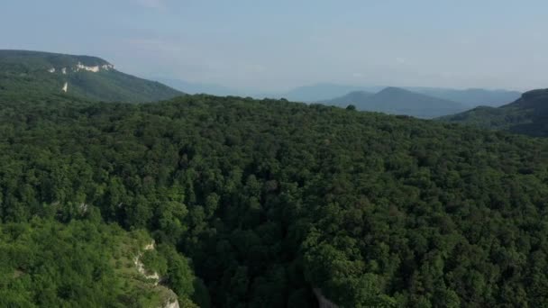 Westkaukasus Mischoko River Gorge Ansichten Des Großkaukasus Und Des Mischoko — Stockvideo