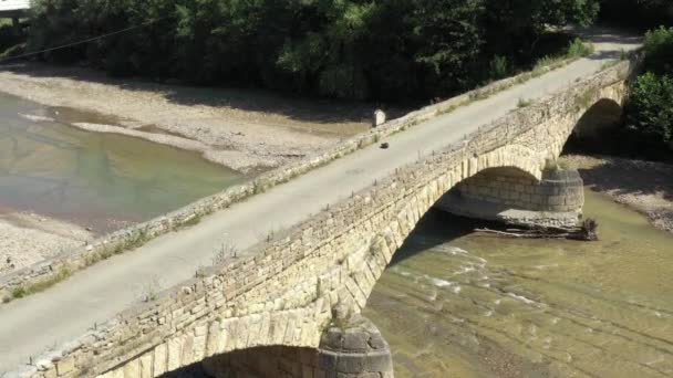 Westkaukasus Die Alte Dakhovsky Brücke Dorf Dakhovskaya Die Brücke Wurde — Stockvideo