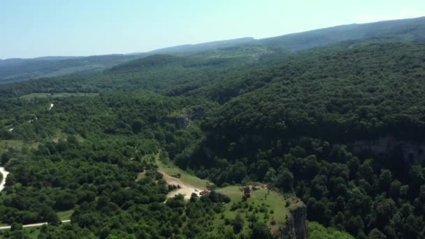 Batı Kafkasya Mishoko Nehri Boğazı Mishoko Ekstrem Parkı — Stok video