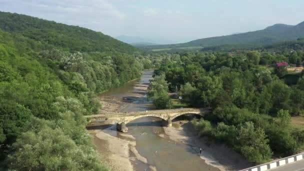 Western Caucasus Old Dakhovsky Bridge Village Dakhovskaya Bridge Built Cossacks — Stock Video