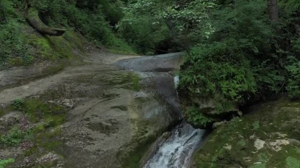 Westkaukasus Der Mishoko Wasserfall Der Mishoko Schlucht — Stockvideo
