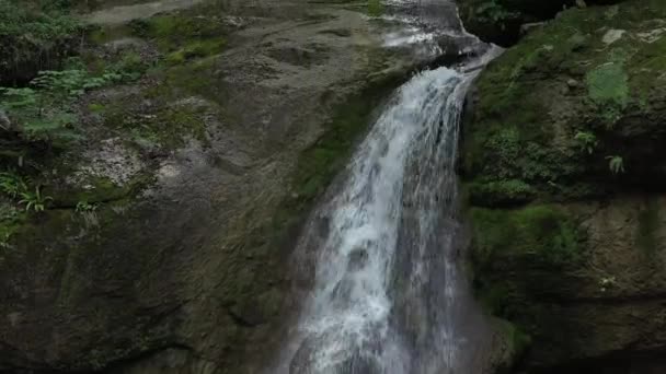 Westkaukasus Der Mishoko Wasserfall Der Mishoko Schlucht — Stockvideo