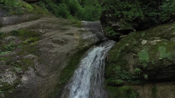 Western Caucasus Mishoko Waterfall Mishoko River Gorge — Stock Video