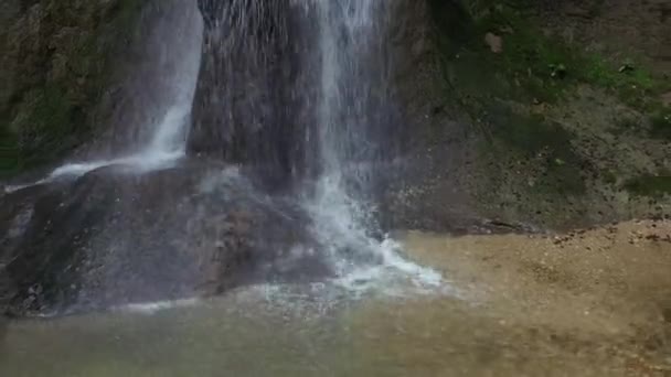 Западный Кавказ Водопад Мишоко Ущелье Реки Мишоко — стоковое видео