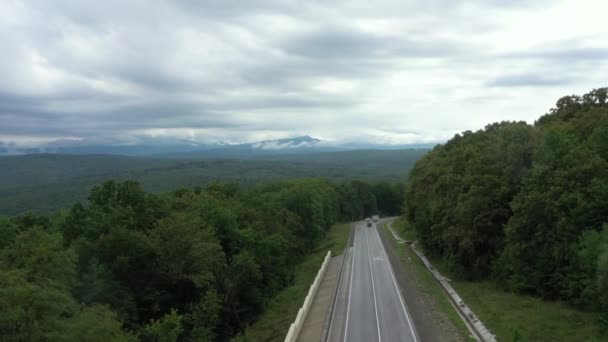 North Caucasus Mountain Landscapes Apsheronsk Maykop Highway — Stock Video