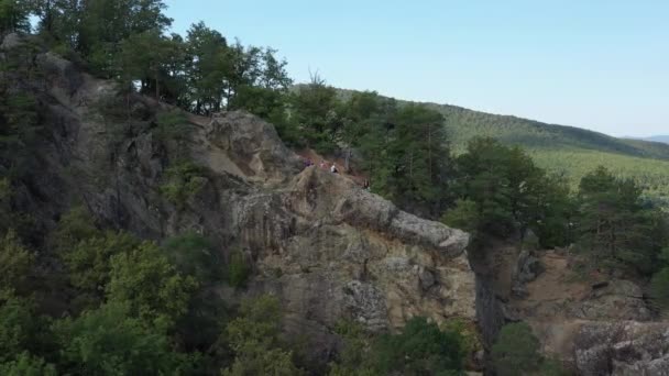 Westkaukasus Berglandschaften Den Plantschenski Felsen Und Dem Dorf Plantschenski — Stockvideo