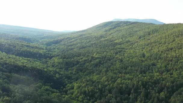 Westkaukasus Berglandschaften Den Plantschenski Felsen Und Dem Dorf Plantschenski — Stockvideo