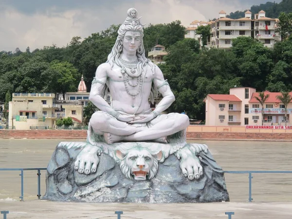 Lord Shiva Monument Gemaakt Van Marmer — Stockfoto