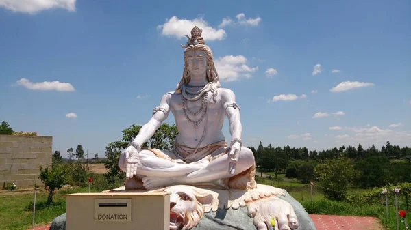 Pomnik Pana Shiva Wykonany Marmuru — Zdjęcie stockowe