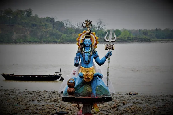 Lorde Shiva Monumento Feito Mármore — Fotografia de Stock