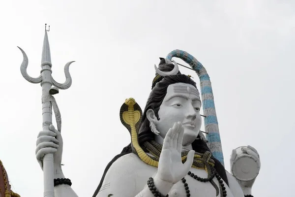 Lord Shiva Pomnik Wykonany Marmuru Jest Znany Jako Bóg Zniszczenia — Zdjęcie stockowe