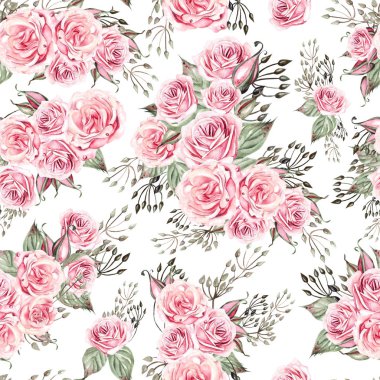 Okaliptüs ve rose ile güzel suluboya düğün kalıbı. 