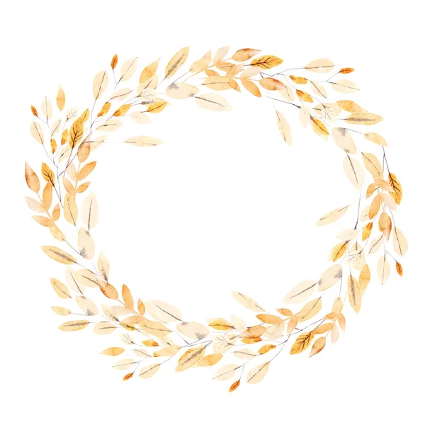 Güzel Suluboya sonbahar çelenk. 