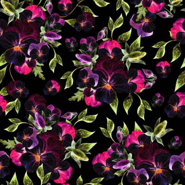 Yumuşak çiçekli suluboya desenler. 