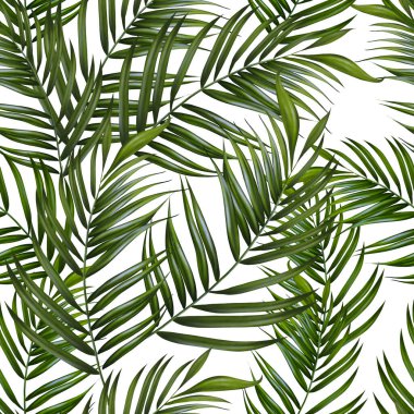 Tropikal yapraklı güzel dijital desen. 