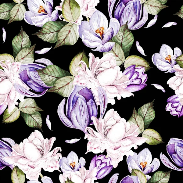 Güzel suluboya düğün desenleri gül çiçekleri ve kruvazörle.