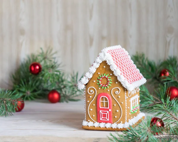 Hur Man Gör Pepparkakshus Steg För Steg Handledning Steg Pepparkakshuset — Stockfoto